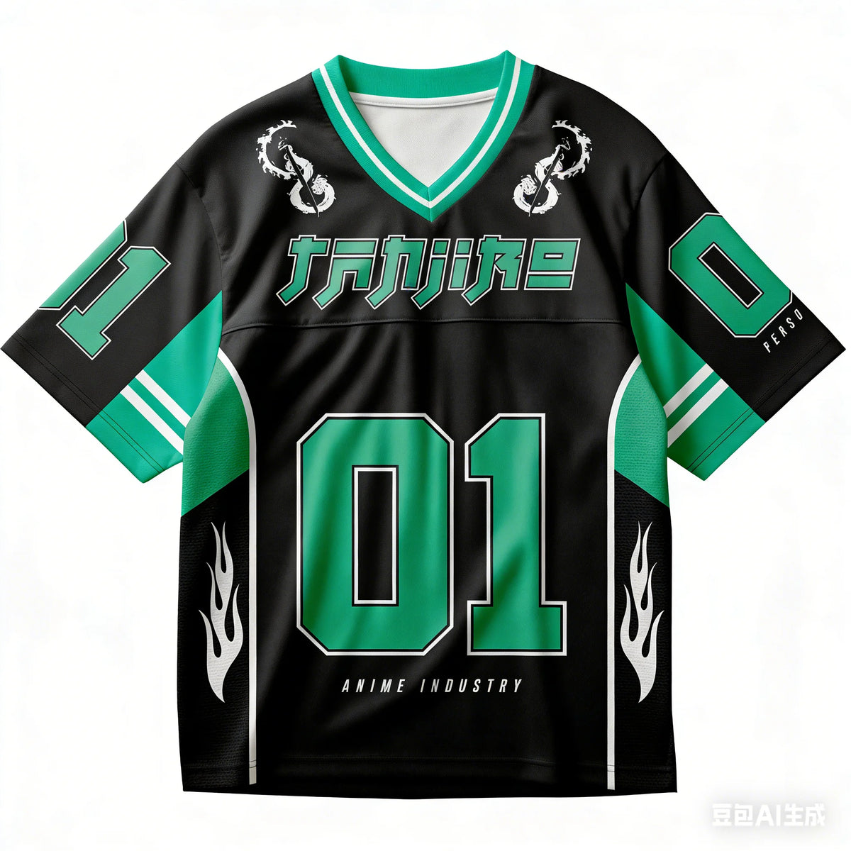 Tendo – Camiseta jersey con estampado 3D